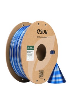 Buy eSUN Silk Candy PLA Filament 1.75mm, Silky Multicolored 3D Printer Filament PLA, Gradient Changing 1KG Spool (2.2 LBS) for 3D Printers,Silver Blue in UAE