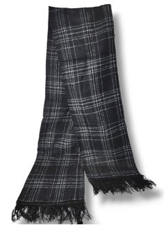 Buy Scarf/scarf/shawl/cover/keffiyeh/winter blanket embossed with checkered/striped design for men and women, 50*200 cm. in Egypt