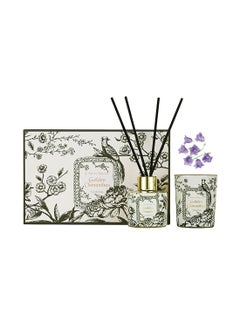 Buy Reed Diffuser and Scented Candle Set, Flower Diffuser with Scented Candle and Rattan Sticks, Gift Set Lily of the Valley in Saudi Arabia