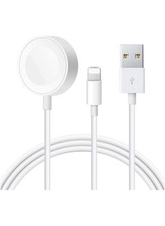 اشتري [Apple Mfi Certified] For Apple Watch Charger Magnetic Charging Cable, 2 In 1 Iphone Watch Charger Cord 4.9 Ft For Apple Watch Series Se/7/6/5/4/3/2/1 Iphone 13/12/11 Pro Max/Xs Max في الامارات