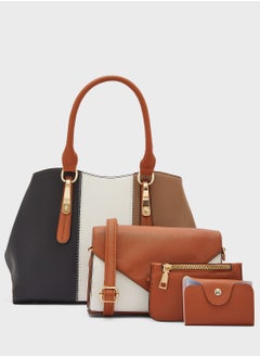 Buy 4 In 1 Handbag Set With Tote, Crossbody, Pouch And Cardholder in Saudi Arabia