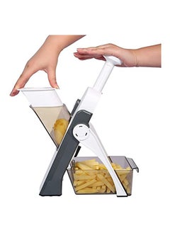 Buy Mandolin Vegetable Slicer Adjustable Potatoes Onion Chopper Safe Vertical Dicer Fruit Multifunctional in Egypt