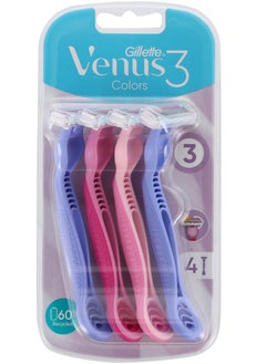 Buy Venus 3 Women's Razor with 3 Blades Pack of 4 Razor Blades in Saudi Arabia