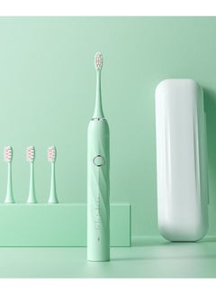 Buy Electric Toothbrush Super Soft Waterproof Teeth Cleaning Artifact Battery Powered With 3 Different Heads in UAE