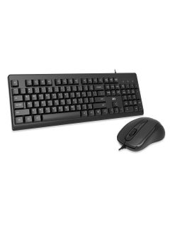 Buy KM103 USB Wired Keyboard And Mouse Compo Black in Egypt