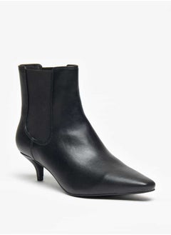 اشتري Women's Solid Slip-On Ankle Boots with Stilleto Heels في السعودية