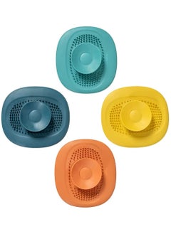 Buy 4 Piece Silicone Hair Catcher Drain Covers Catche Suit for Shower Trap Kitchen Strainer in UAE