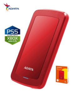 Buy HV300 2TB External HDD Slim Hard Drive | Compatible with PS5 XBOX for Superfast Gaming Fast Data Transfer | Red in UAE