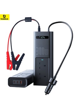 Buy 300W Car Power Inverter 12V DC To 220V AC Car Adapter For Vehicles, Car Converter With 1 USB QC3.0 Ports, 2* PD3.0 Port, 2* AC 220V Outlets Fast Charging For Laptop, Smart Phone And Small Appliances Black in Egypt