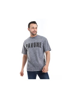 Buy Short Sleeves Stone Wash T-Shirt - Light Grey in Egypt