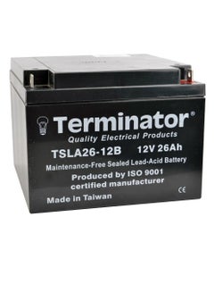 Buy Terminator Sealed Lead Acid Battery 12V 26Ah in UAE