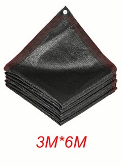 اشتري Balcony Garden Barn Roof Awning Balcony Potted Plant Shade Net Black 6-pin sunscreen mesh insulation mesh 3*6m في السعودية