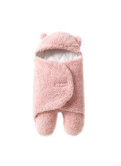 اشتري Cute Baby Swaddle Blanket Newborn Swaddle Wrap Soft Plush Receiving Swaddling Wrap Baby Sleep Sack with Feet Baby Sleeping Bag for Winter, M Size for 0-3 Months Babies في السعودية