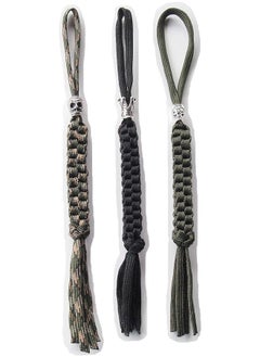 Buy Paracord Knife Lanyard with Alloy Skull Beads,Handcrafted Lanyards Pendant for Pocket Knife/Outdoor Gear/Zipper Pulls/Survival Key-Chain/Cell,3 pcs in UAE