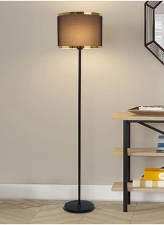 Buy Floor Lamp Bedroom High-end Living Room Atmosphere Sofa Side Nordic Fabric Remote Control Dimmable Warm Floor Lamp Black in Saudi Arabia