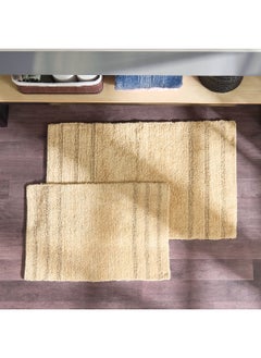 Buy Mabel 2-Piece Cotton Reversible Bathmat Set 80 x 50 cm in Saudi Arabia