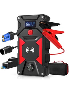 Buy Car Jump Starter, 6000A Peak 26800mAh Car Battery Starter(Up to All Gas, 10.0L Diesel Engine), with USB Quick Charge 3.0,LED Light, EC-5 Output. in UAE