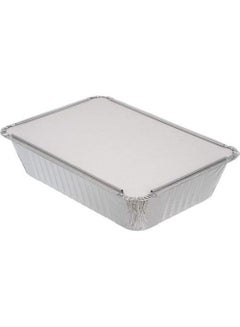 Buy 100 Pcs Heavy Duty Disposable Aluminum Foil Dishes With Lid Covers in Egypt