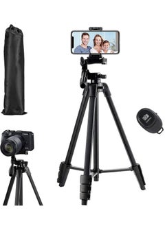 اشتري Flexible Tripod, Eocean 136cm Extendable Phone Tripod Stand with Carry Bag,Cell Phone Tripod with Wireless Remote,Universal Tripod for Video Selfie,iPhone Tripod Stand Travel Camera Tripod في الامارات