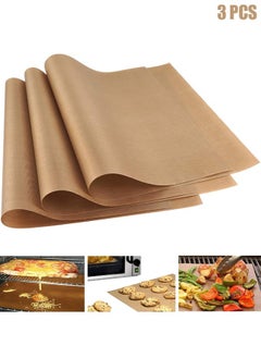 Buy Oven Grill Mat Teflon Sheet 3 Pack for Heat Press Transfer Non-Stick Paper Reusable Heat Resistant Craft, High-temperature oven food-grade Baking Cloth Nonstick Oilcloth in UAE