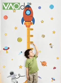 اشتري Height Measurement Wall Sticker for Children Cartoon Rocket Pattern Waterproof PVC Material Children'S Room Decoration Suitable for Living Room Bedroom Porch Wallpaper في الامارات