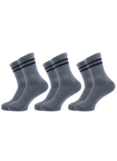 Buy Sam socks set of 3 half towel sport sock Men Grey in Egypt