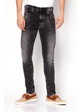 Buy Men D-Amny Skinny Fit Wash Stretchable Denim Jeans, Wash Black in Saudi Arabia