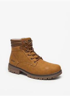 Buy Mens Logo Detail Chukka Boots with Zip Closure in Saudi Arabia