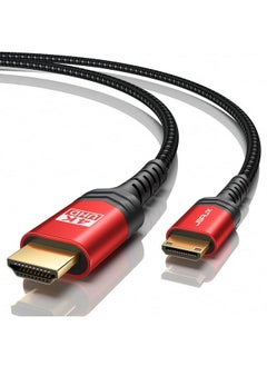 Buy Mini Hdmi To Hdmi Cable 6Ft [Aluminum Shell Braided] High Speed 4K 60Hz Hdmi 2.0 Cord Compatible With Camera Camcorder Tablet And Graphics Video Card Laptop Raspberry Pi Zero W Red… in Saudi Arabia