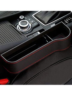 Buy Car Seat Gap Storage Box Cup Holder Multifunctional Car Seat Gap Filler Premium PU Leather Car Console Right Side Pocket Black in UAE