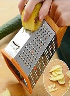 اشتري Stainless Steel Grater Vegetable Slicer Cheese Grater Manual 6 Sides Stainless Steel Kitchen Accessories في مصر