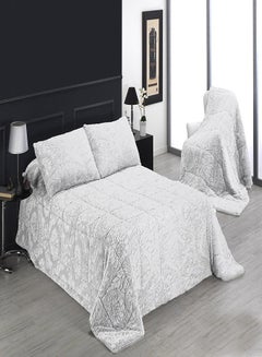 Buy Mora Blanket Model: Infinity Size: 220*240 + 2 pillowcases 50*70 - Color: Ecru - Weight: 5.5 kg. in Egypt