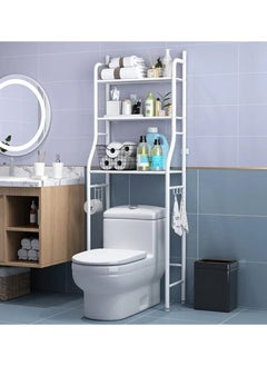 Buy 3 Tier Over The Toilet Storage Rack, Multifunctional Bathroom Organizer Over Toilet Shelf, Stable Freestanding Toilet Rack Storage Shelves, Space Saver Organizer in UAE