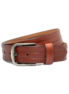 Buy Classic Milano Genuine Leather Belt Men Casual Belt for men Mens belt 40MM 14901 (Tan) by Milano Leather in UAE
