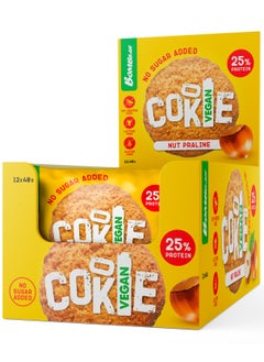 Buy Protein Vegan Cookie Nut Praline Flavor No Sugar Added, Gluten Free and Lactose Free 12x40g in UAE