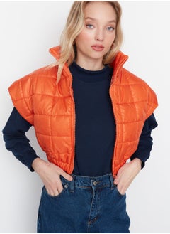 Buy Zip Through Quilted Crop Jacket in UAE