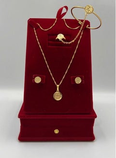 اشتري 18 karat gold jewelry set consisting of 4 pieces في السعودية