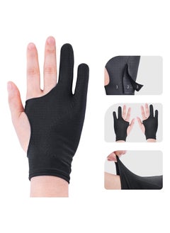 Buy Artist Drawing Glove 3 Layer Palm Two Finger Smooth Elasticity Breathable for Stylus Pen in UAE