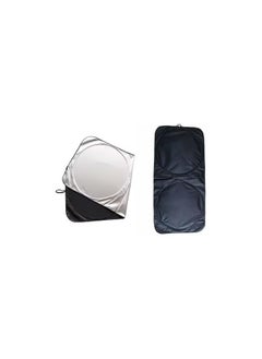 Buy Car Windshield Premium Quality Sunshade, Foldable  with Storage Pouch 150 * 70 cm in UAE