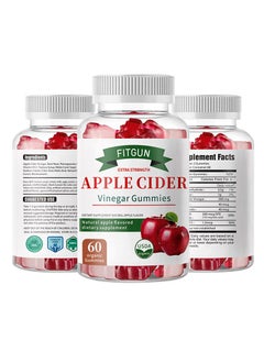 اشتري Apple Cider Vinegar Gummies,Immune Boosting Vegan Raw Unfiltered Apple Cider Gummies with The Mother to Support Weight Loss, Detox and Healthy Heart 60 Pack في السعودية