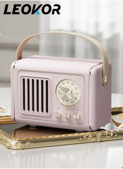 Buy Retro Bluetooth Speaker,Cute Mini Speaker with FM Radio,Portable Wireless Speaker with TWS for Home Outdoor Travel,Bookshelf Speaker,Vintage Decor,Gifts for Girls,Teens,Women（Pink） in Saudi Arabia