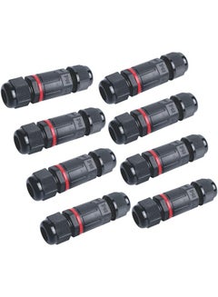 Buy 8PCS Waterproof External Junction Box IP68 Electrical Cable Connector 2 Way 3 Pins Electrical Cable Wire Connector Sleeve Coupler Outdoor Cable Connection for 6-12mm Diameter in Saudi Arabia