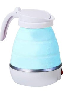 Buy Electric folding kettle made of silicone, easy storage, quick water pot heater for tea and coffee, size 600 ml, sold by (Black Fire) ( Blue ) in Egypt