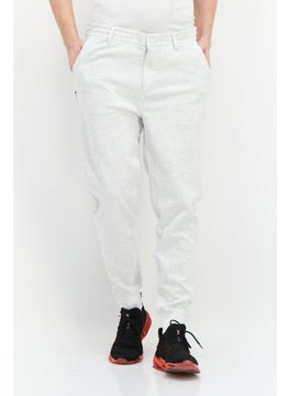 Buy Men Regular Fit Solid Pants, White in Saudi Arabia