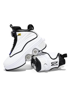 اشتري LED Flash Light Sneaker Skate Shoes with Wheels USB Charging Roller Skates Shoes في السعودية