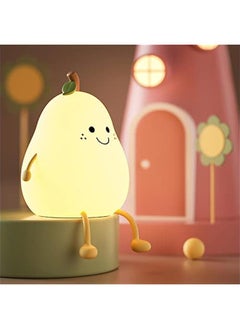 اشتري Night Light for Kids, Cute Silicone Nursery Pear Lamp for Baby and Toddler,Fruit NightLight for Boys and Girls,Squishy Night Lamp for Bedroom,Kawaii Bedside Lamp for Kids Room (Pear) في السعودية