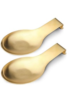 Buy Gold Spoon Rest for Kitchen Counter, Stainless Steel Spoon Holder for Stove Top, Spatula Ladle Spoon Utensils Holder, Gold Kitchen Accessories in Saudi Arabia
