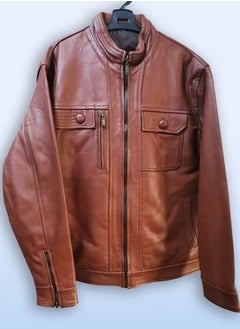 Buy Camel Color Natural Leather Jacket New Model in Egypt