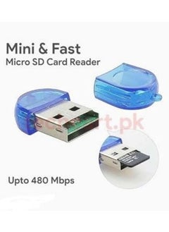 Buy 2 pcs Mini Good Speed USB Card Reader Support TF MicroSD Mobile Memory Card (Multi-Color) in UAE