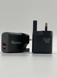 Buy Kannzz 20w PD Charger 2 in 1 Dual Ports Phone Charger Adapter in UAE